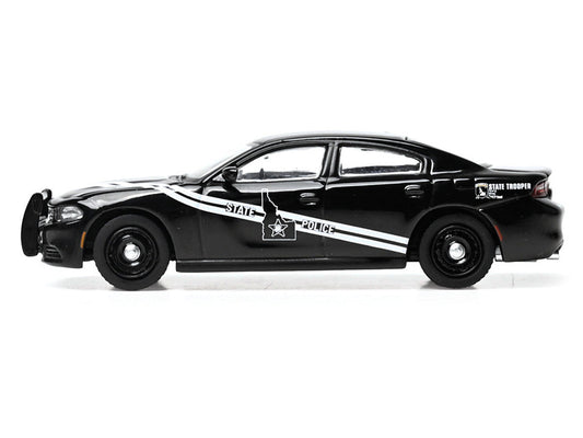 2023 Dodge Charger Pursuit "Idaho State Police" Black with White Stripes 1/64 Diecast Model by IXO Models LuxuryLifeWay Online Store