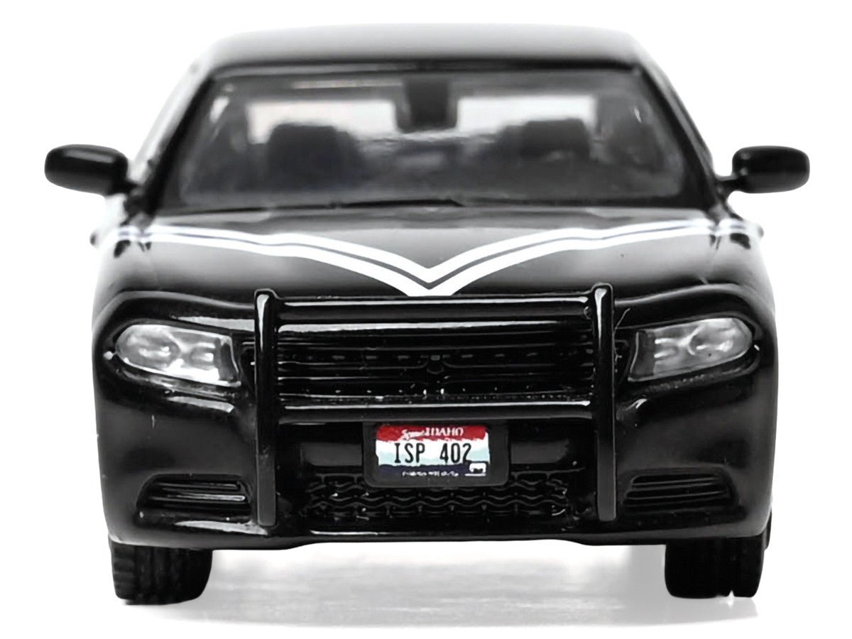 2023 Dodge Charger Pursuit "Idaho State Police" Black with White Stripes 1/64 Diecast Model by IXO Models LuxuryLifeWay Online Store