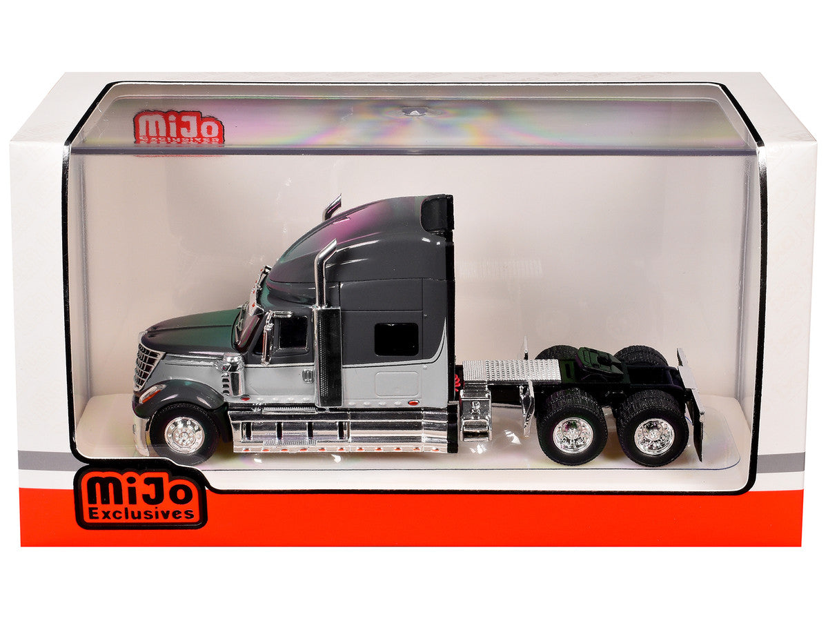 2010 International Lonestar Truck Tractor Gray and Light Gray Two-Tone 1/64 Diecast Model by IXO Models LuxuryLifeWay Online Store