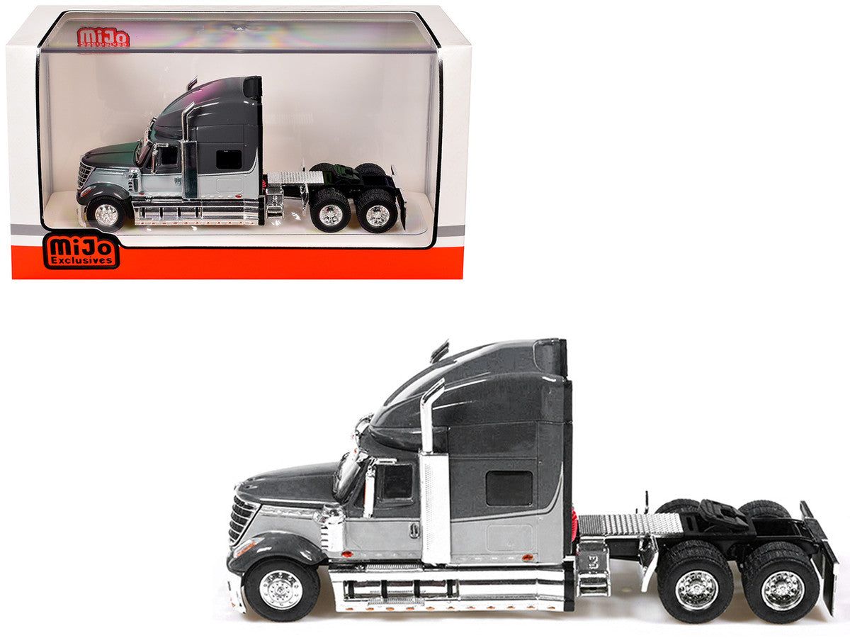 2010 International Lonestar Truck Tractor Gray and Light Gray Two-Tone 1/64 Diecast Model by IXO Models LuxuryLifeWay Online Store