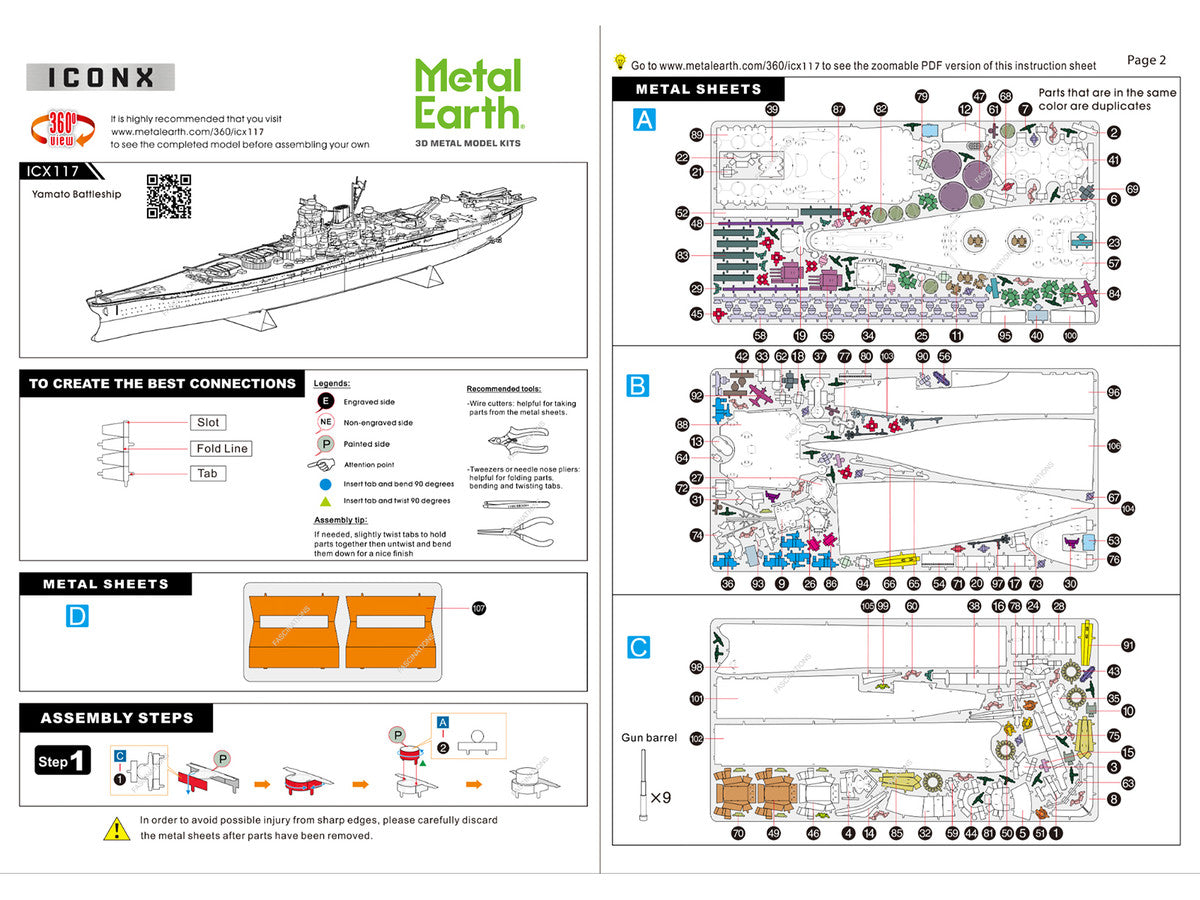 Model Kit Yamato Battleship "Imperial Japanese Navy" (Challenging Difficulty) Steel Model by Metal Earth LuxuryLifeWay Online Store