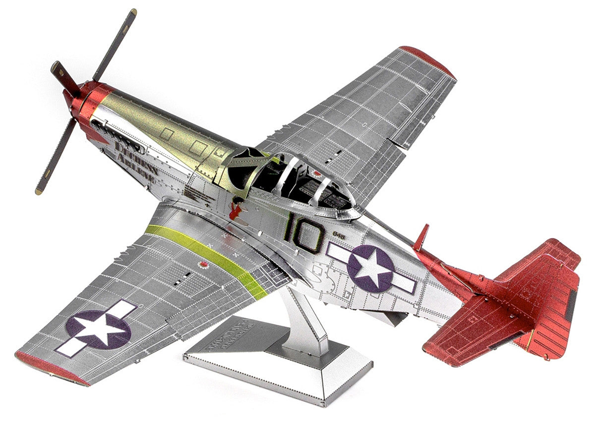 Model Kit North American P-51D Mustang Fighter Aircraft "Tuskegee Airmen Duchess Arlene 100th Fighter Squadron" United States Army Air Forces (Challenging Difficulty) Steel Model by Metal Earth LuxuryLifeWay Online Store