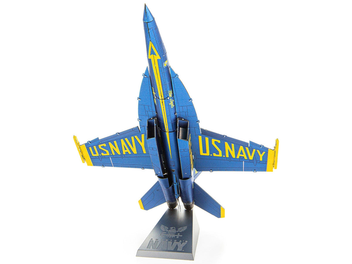Model Kit Boeing F/A-18 Super Hornet Fighter Aircraft "Blue Angels #5" United States Navy (Challenging Difficulty) Steel Model by Metal Earth LuxuryLifeWay Online Store