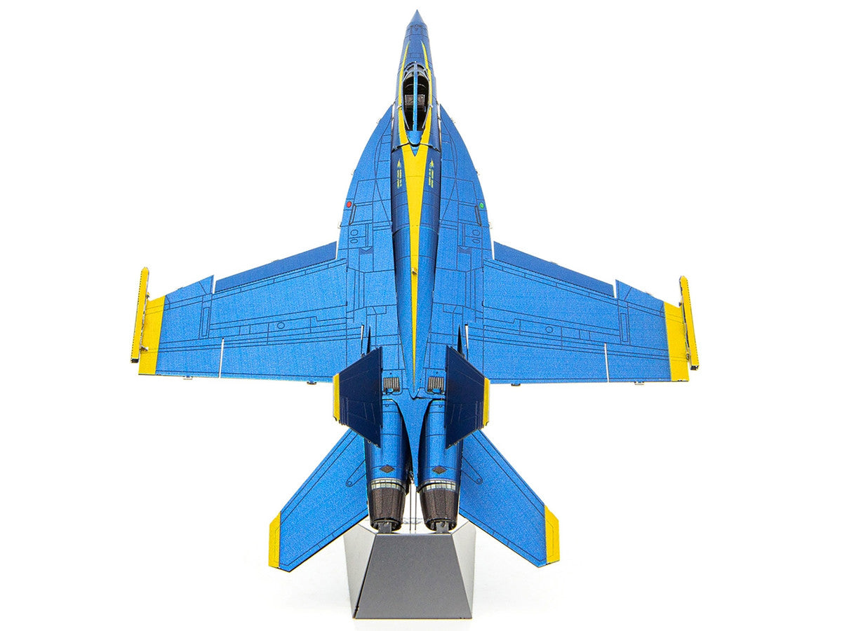 Model Kit Boeing F/A-18 Super Hornet Fighter Aircraft "Blue Angels #5" United States Navy (Challenging Difficulty) Steel Model by Metal Earth LuxuryLifeWay Online Store