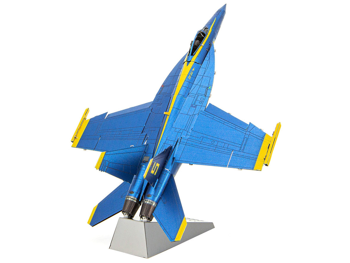 Model Kit Boeing F/A-18 Super Hornet Fighter Aircraft "Blue Angels #5" United States Navy (Challenging Difficulty) Steel Model by Metal Earth LuxuryLifeWay Online Store