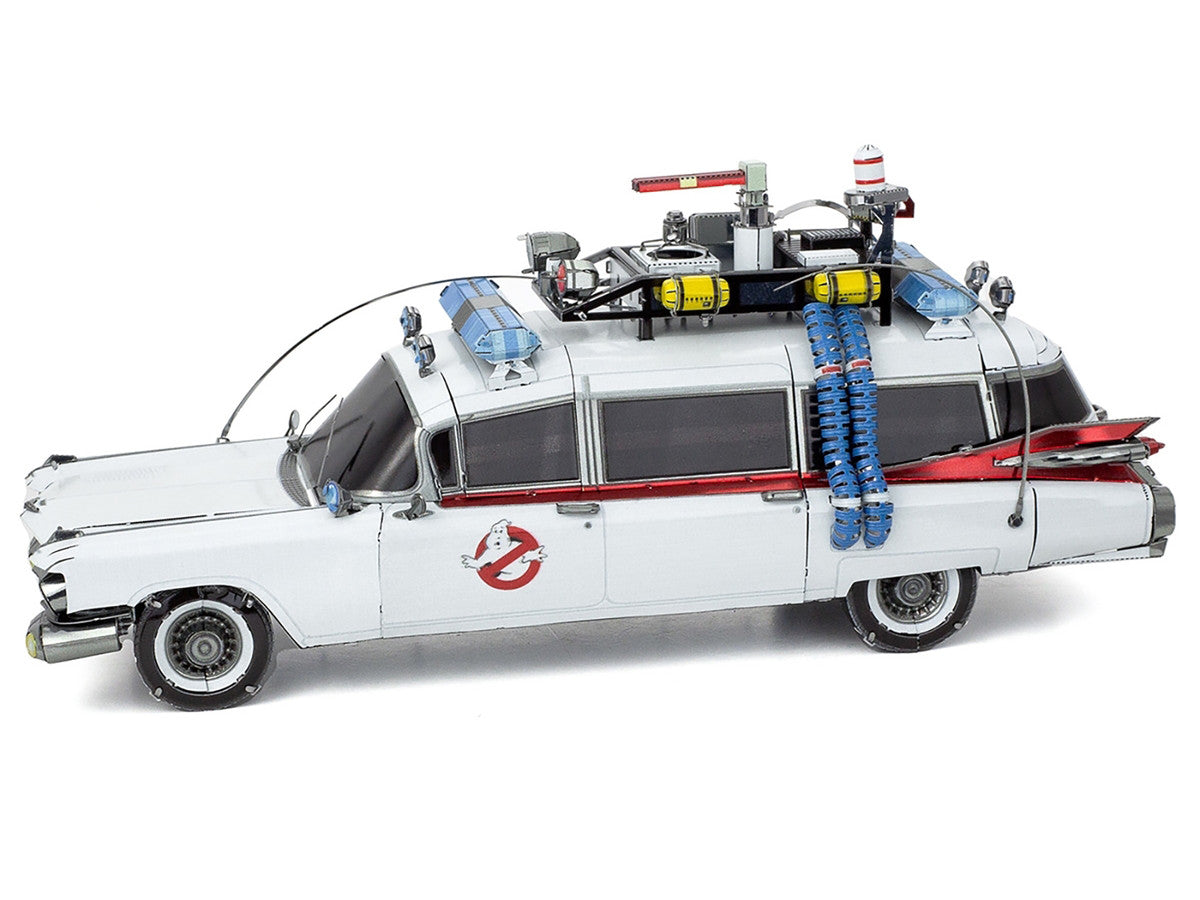Model Kit Ecto-1 Car White "Ghostbusters" (1984) Movie (Challenging Difficulty) Steel Model by Metal Earth LuxuryLifeWay Online Store