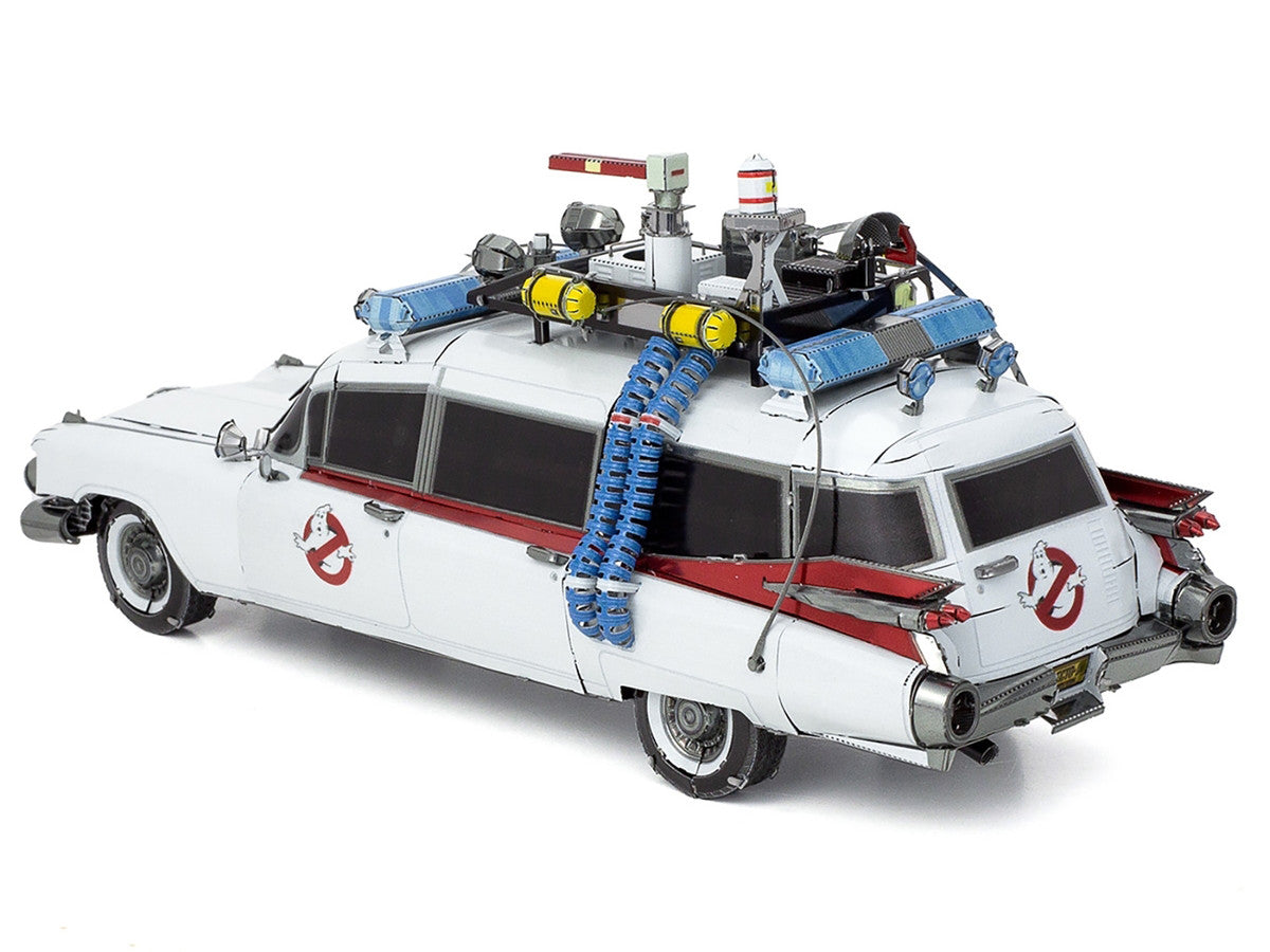 Model Kit Ecto-1 Car White "Ghostbusters" (1984) Movie (Challenging Difficulty) Steel Model by Metal Earth LuxuryLifeWay Online Store