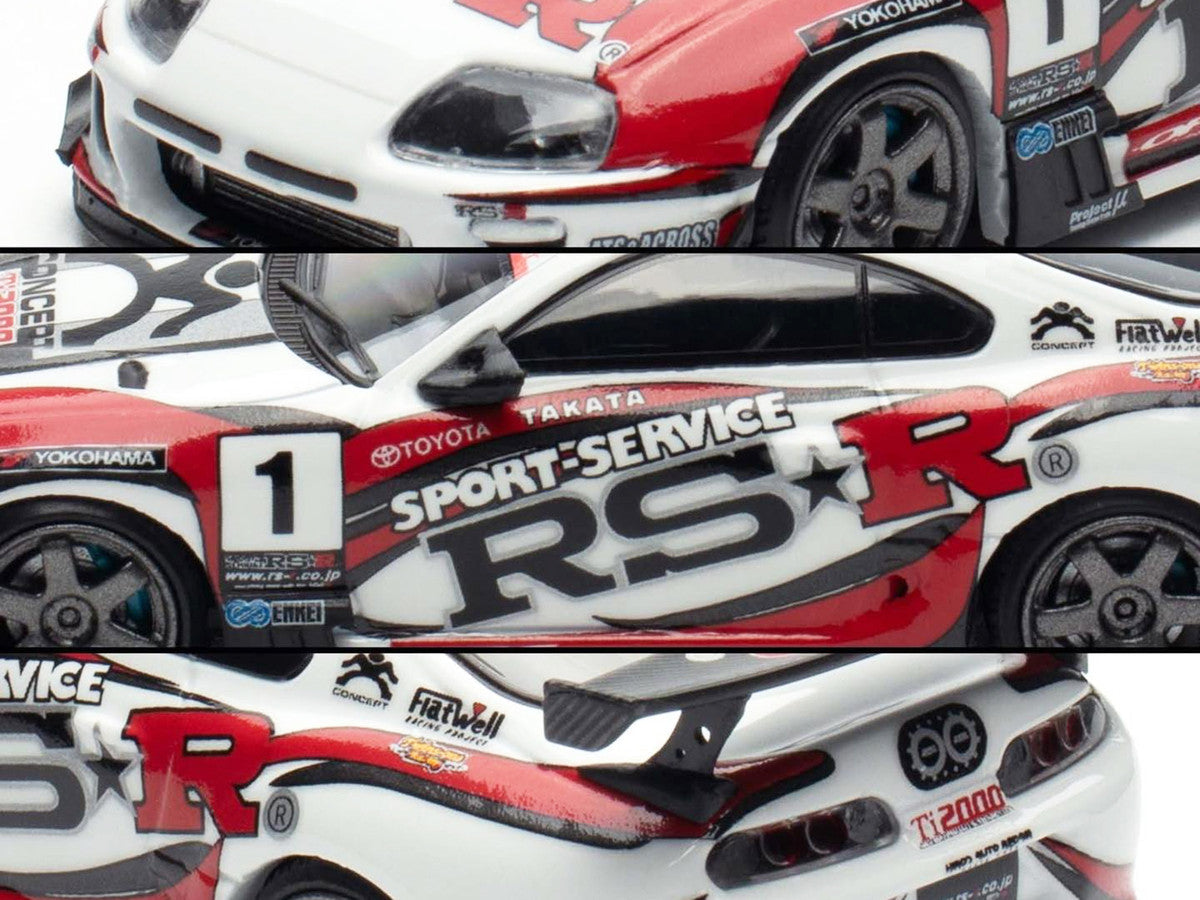 Toyota Supra (JZA80) RZ RHD (Right Hand Drive) #1 "Sport Service RSR" White with Graphics "Malaysia Exclusive" 1/64 Diecast Model Car by Ignition Model LuxuryLifeWay Online Store