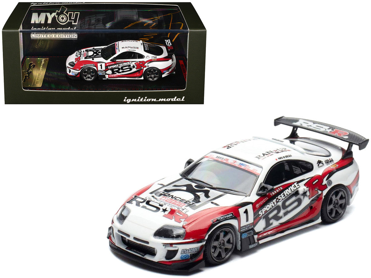 Toyota Supra (JZA80) RZ RHD (Right Hand Drive) #1 "Sport Service RSR" White with Graphics "Malaysia Exclusive" 1/64 Diecast Model Car by Ignition Model LuxuryLifeWay Online Store