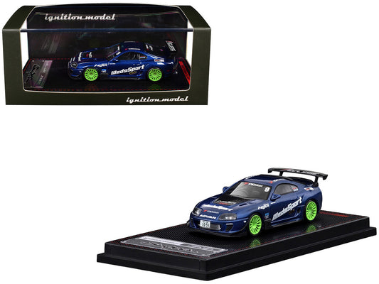 Toyota Supra (JZA80) RZ RHD (Right Hand Drive) #9 "WedsSport" Blue Metallic with Graphics 1/64 Diecast Model Car by Ignition Model LuxuryLifeWay Online Store