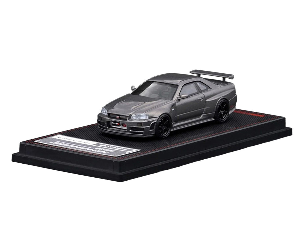 Nissan Skyline GT-R (BNR34) Nismo CRS RHD (Right Hand Drive) Gray Metallic 1/64 Diecast Model Car by Ignition Model LuxuryLifeWay Online Store