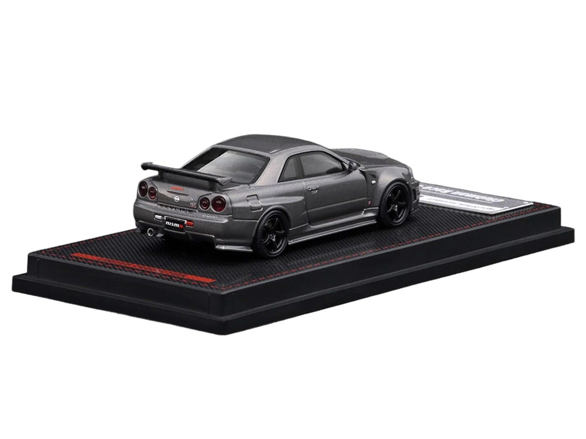 Nissan Skyline GT-R (BNR34) Nismo CRS RHD (Right Hand Drive) Gray Metallic 1/64 Diecast Model Car by Ignition Model LuxuryLifeWay Online Store