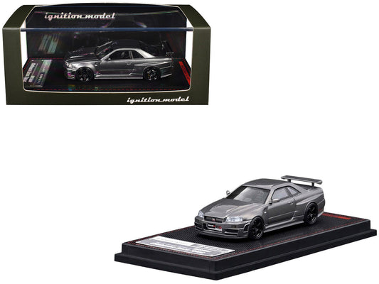 Nissan Skyline GT-R (BNR34) Nismo CRS RHD (Right Hand Drive) Gray Metallic 1/64 Diecast Model Car by Ignition Model LuxuryLifeWay Online Store
