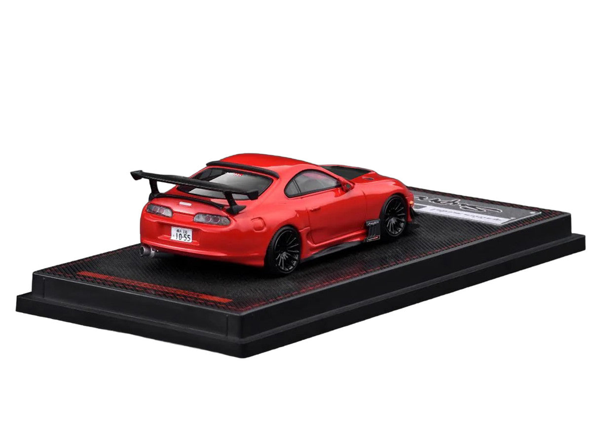 Toyota Supra (JZA80) RZ RHD (Right Hand Drive) Red with Carbon Hood 1/64 Diecast Model Car by Ignition Model LuxuryLifeWay Online Store