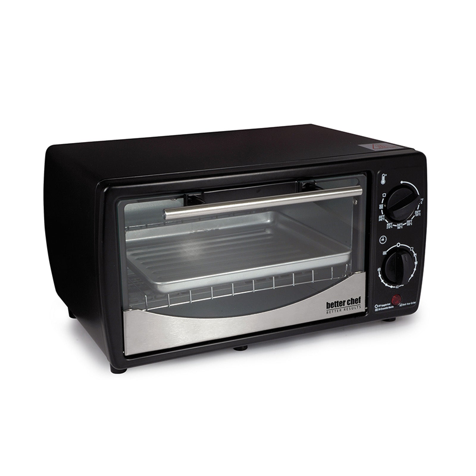 Better Chef 9 Liter Toaster Oven Broiler- Black With Stainless Steel Front LuxuryLifeWay Online Store
