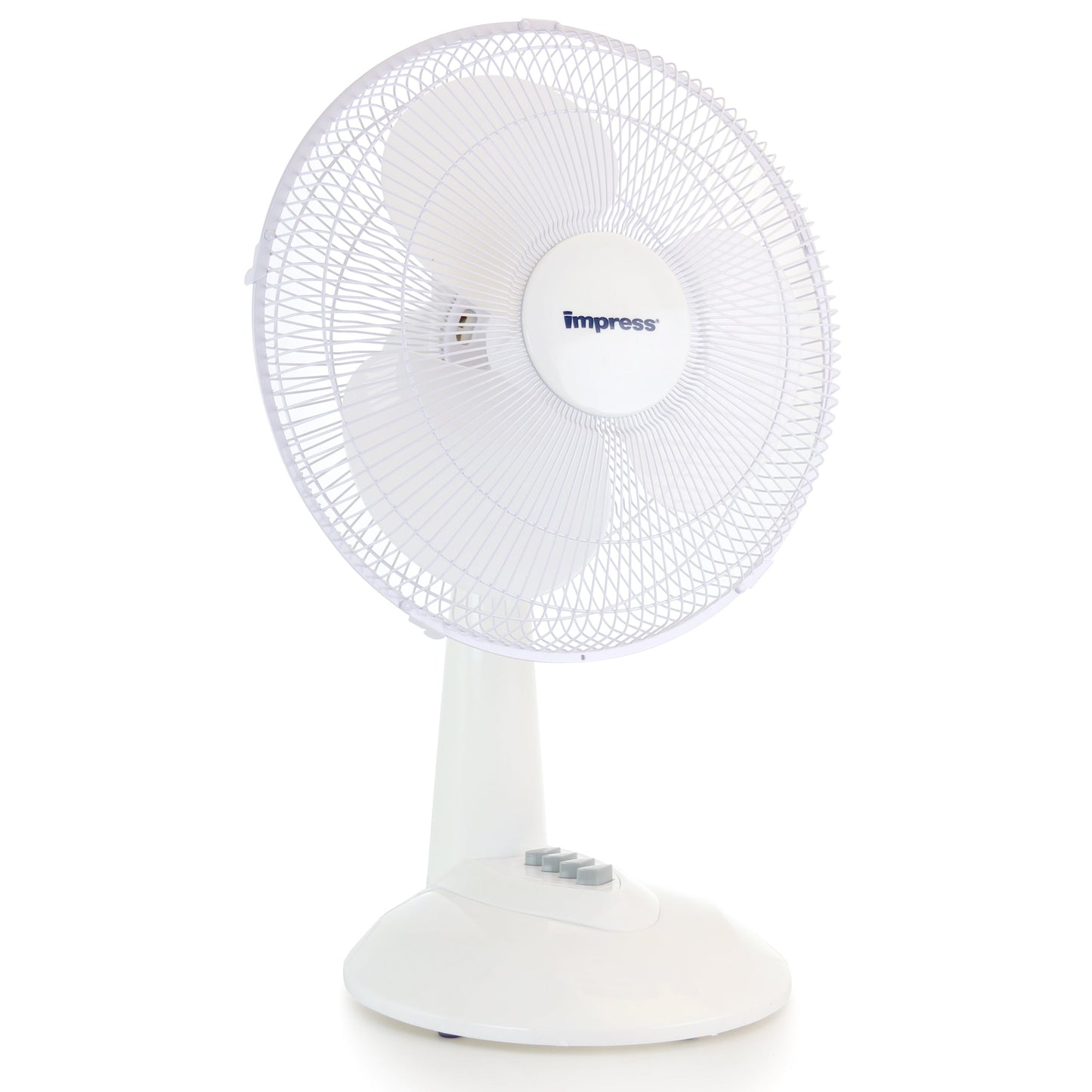 Impress 12 Inch 3 Speed Oscillating Table Fan in White LuxuryLifeWay Online Store