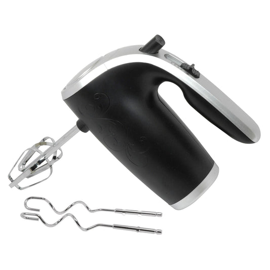 5-Speed 150-Watt Hand Mixer Black w/ Silver Accents LuxuryLifeWay Online Store