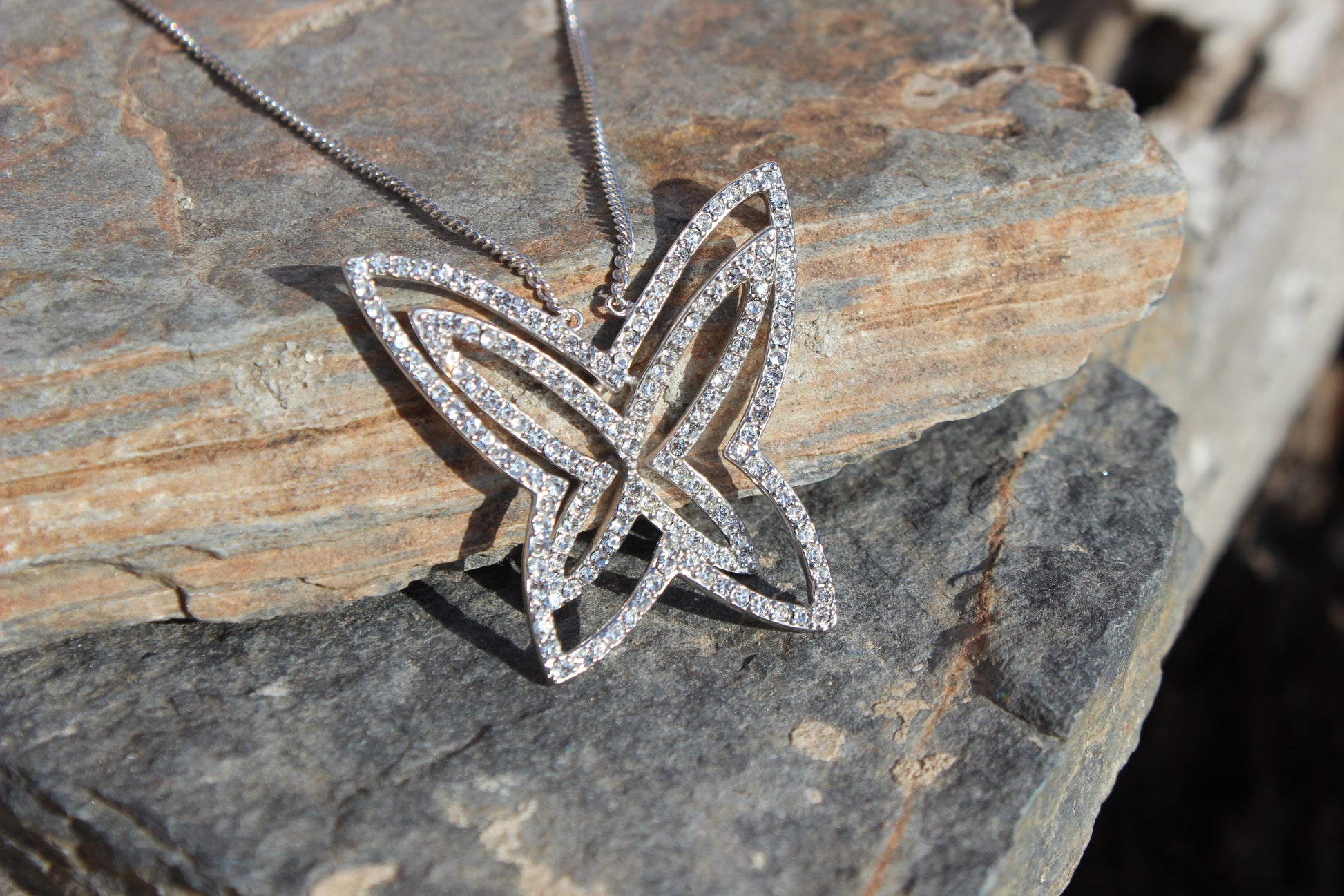 LOAS1374 - Rhodium Plating 925 Sterling Silver Chain Pendant with Crystal in Clear LuxuryLifeWay Online Store