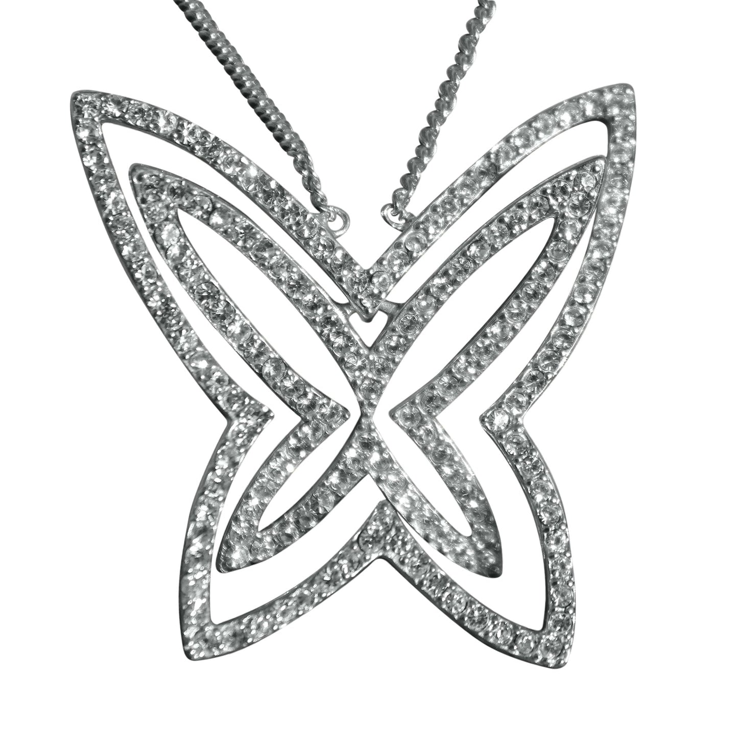 LOAS1374 - Rhodium Plating 925 Sterling Silver Chain Pendant with Crystal in Clear LuxuryLifeWay Online Store