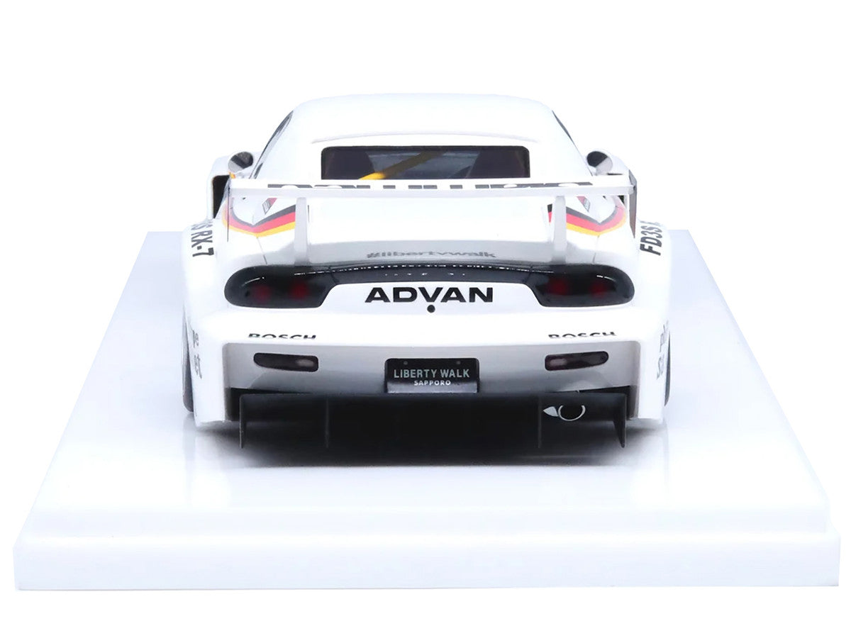 Mazda RX7 (FD3S) LB-Super Silhouette RHD (Right Hand Drive) #41 White with Stripes and Graphics 1/18 Model Car by Inno Models LuxuryLifeWay Online Store