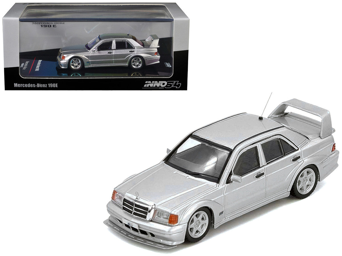 Mercedes-Benz 190E 2.5-16 Evolution II Silver Metallic 1/64 Diecast Model Car by Inno Models LuxuryLifeWay Online Store