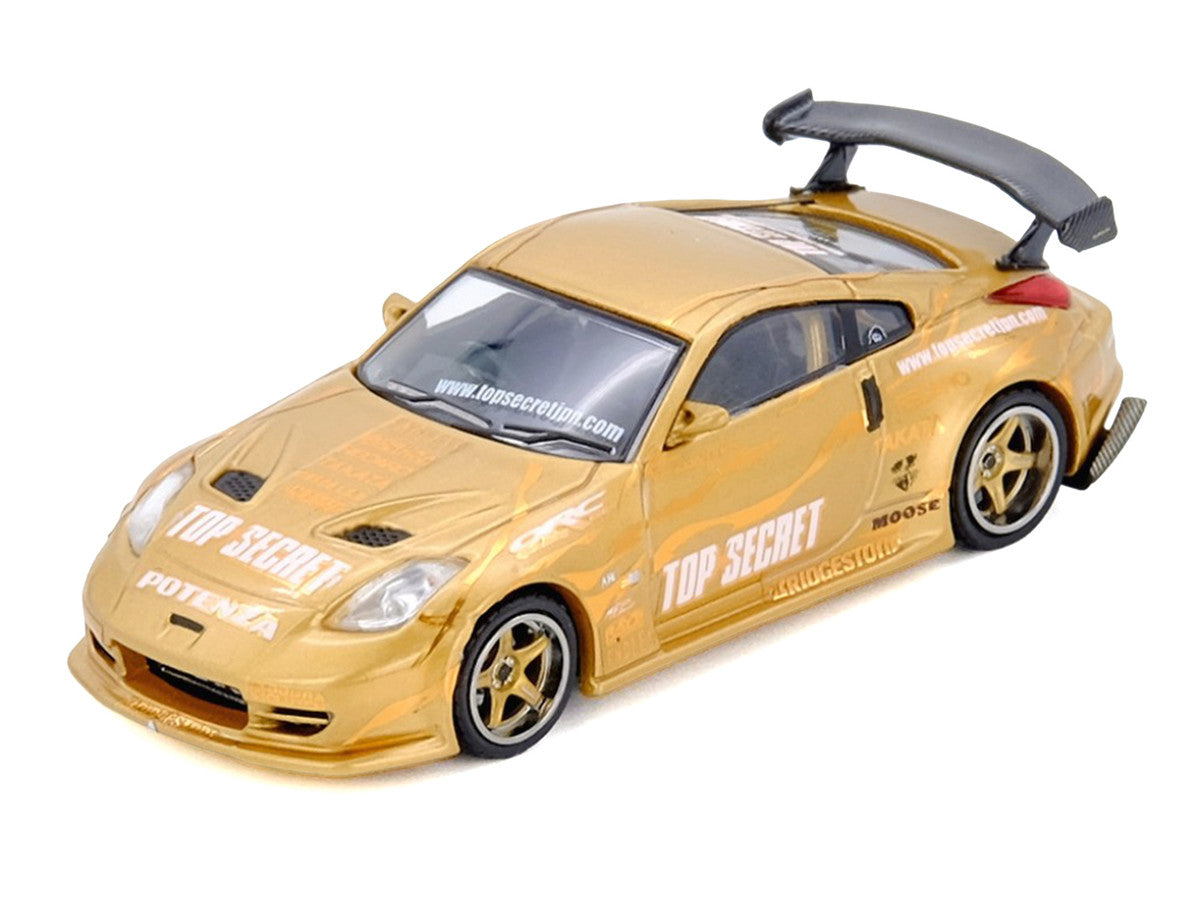 Nissan "Top Secret Thailand" 350Z RHD (Right Hand Drive) Gold Metallic with Graphics 1/64 Diecast Model Car by Inno Models LuxuryLifeWay Online Store