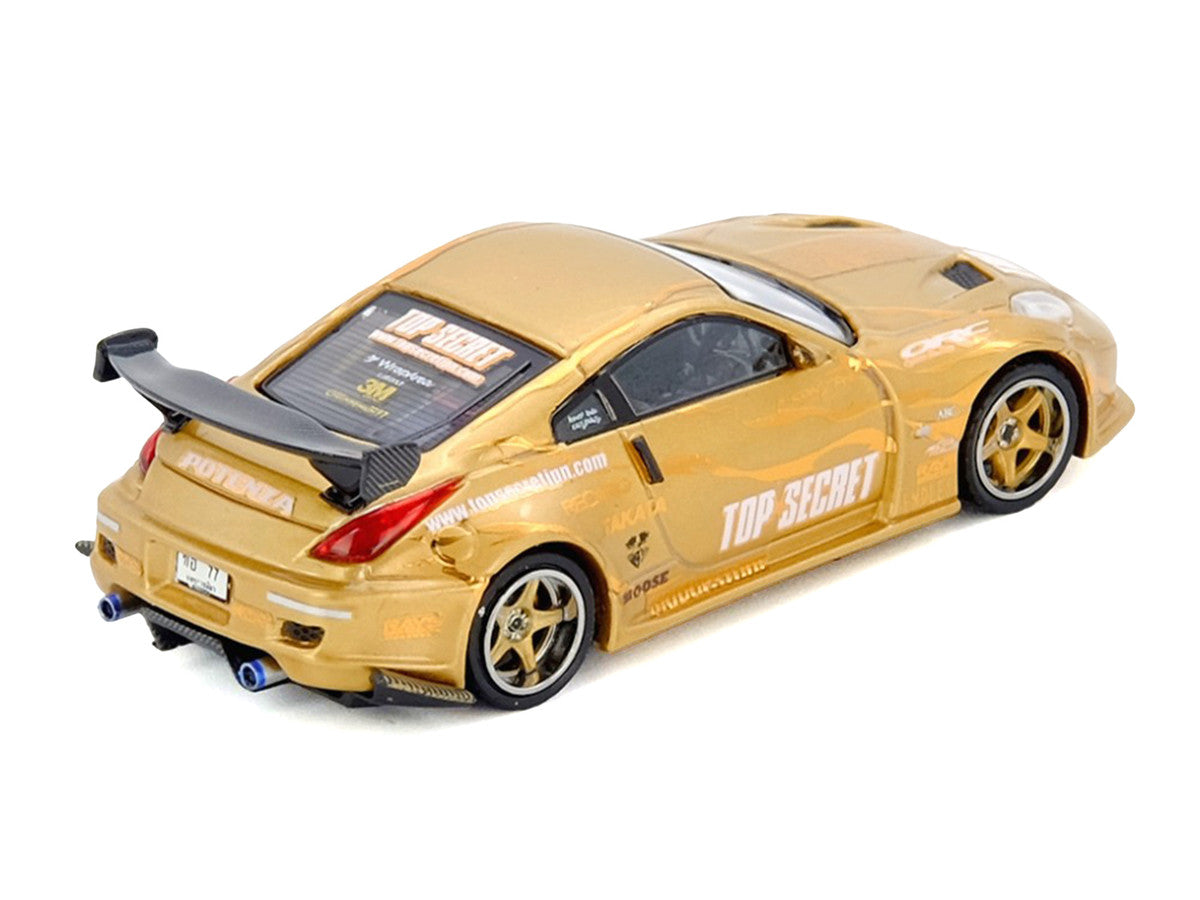 Nissan "Top Secret Thailand" 350Z RHD (Right Hand Drive) Gold Metallic with Graphics 1/64 Diecast Model Car by Inno Models LuxuryLifeWay Online Store