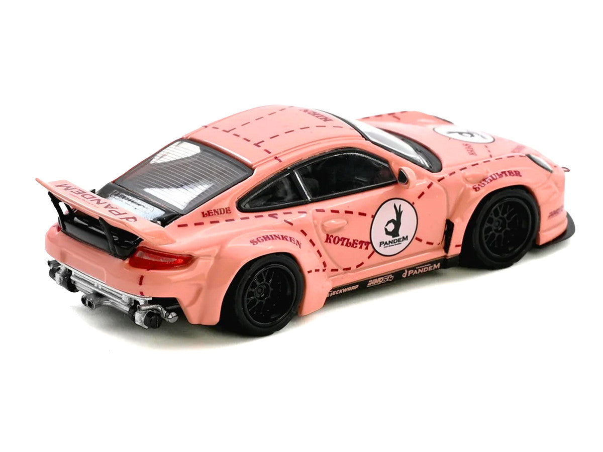 Pandem 997 "Pink Pig" Pink with Graphics 1/64 Diecast Model Car by Inno Models LuxuryLifeWay Online Store