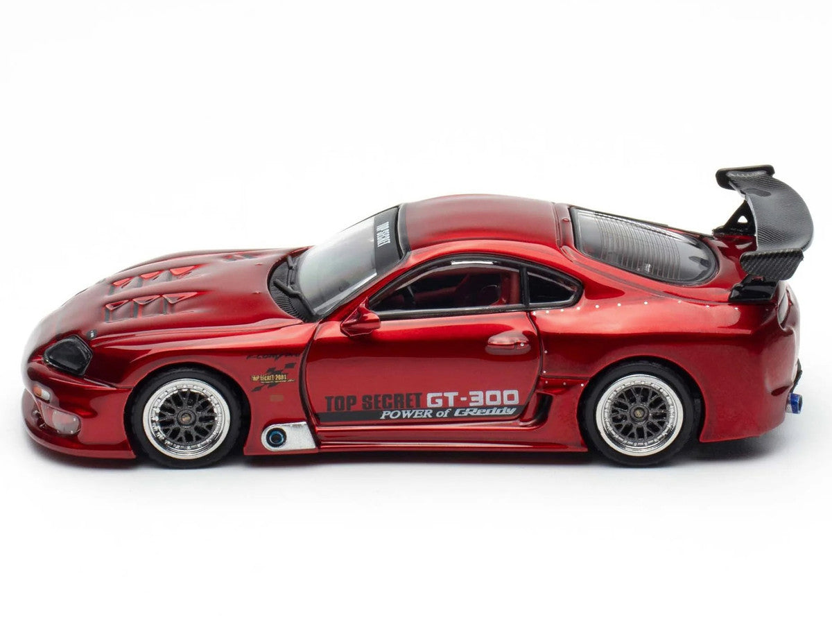 Toyota Supra (A80) "Top Secret" GT300 RHD (Right Hand Drive) Red Metallic 1/64 Diecast Model Car by Inno Models LuxuryLifeWay Online Store