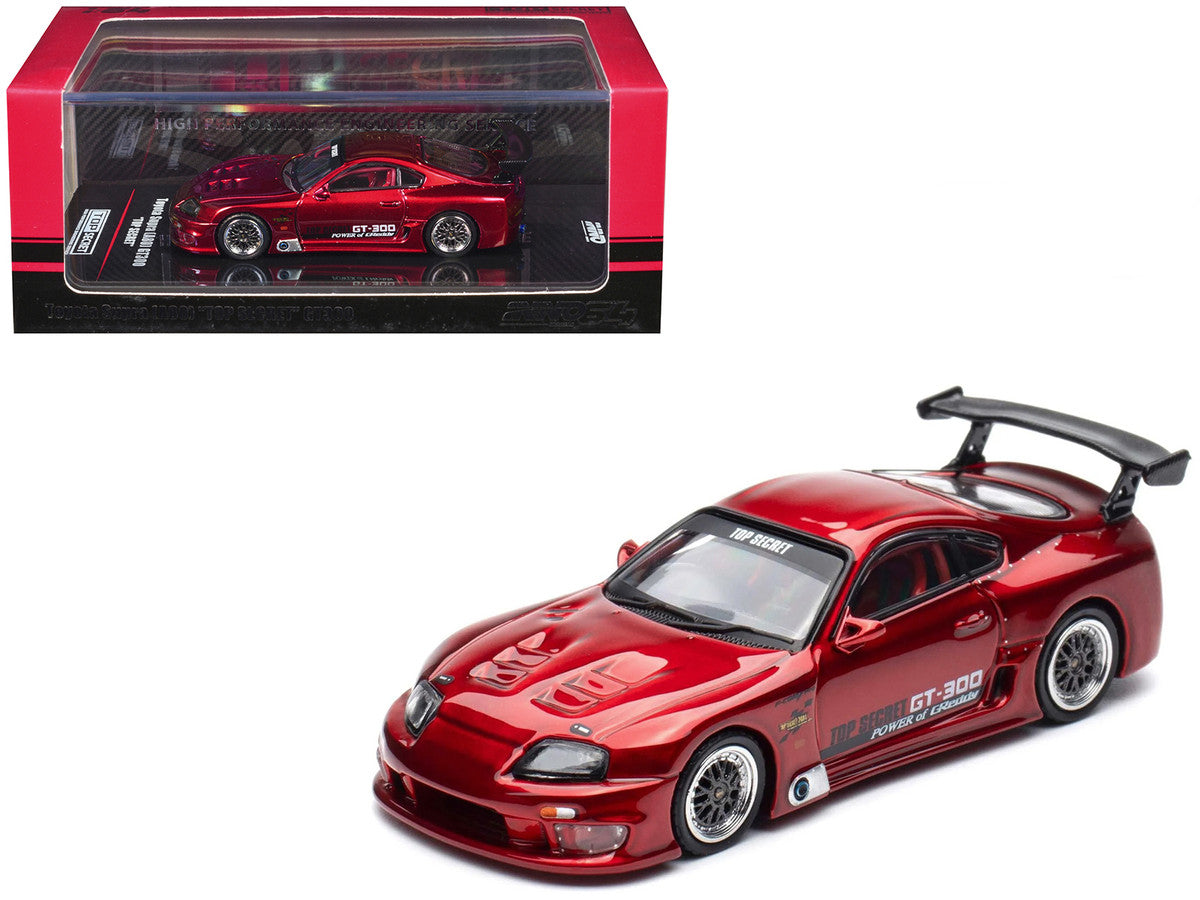 Toyota Supra (A80) "Top Secret" GT300 RHD (Right Hand Drive) Red Metallic 1/64 Diecast Model Car by Inno Models LuxuryLifeWay Online Store