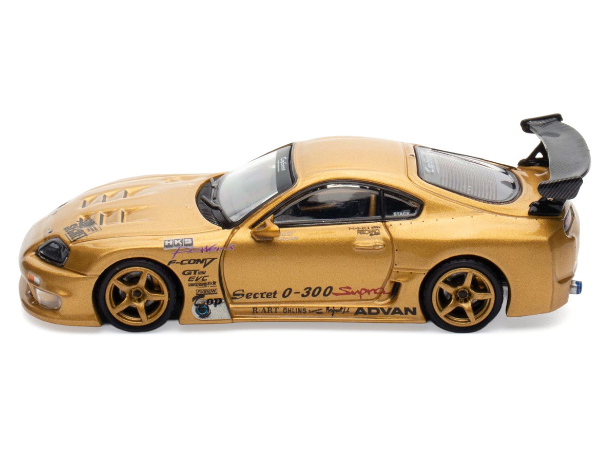 Toyota Supra (A80) "Top Secret" GT300 RHD (Right Hand Drive) Gold Metallic "Tokyo Auto Salon 2025 Event Exclusive" 1/64 Diecast Model Car by Inno Models LuxuryLifeWay Online Store