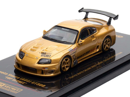 Toyota Supra (A80) "Top Secret" GT300 RHD (Right Hand Drive) Gold Metallic "Tokyo Auto Salon 2025 Event Exclusive" 1/64 Diecast Model Car by Inno Models LuxuryLifeWay Online Store