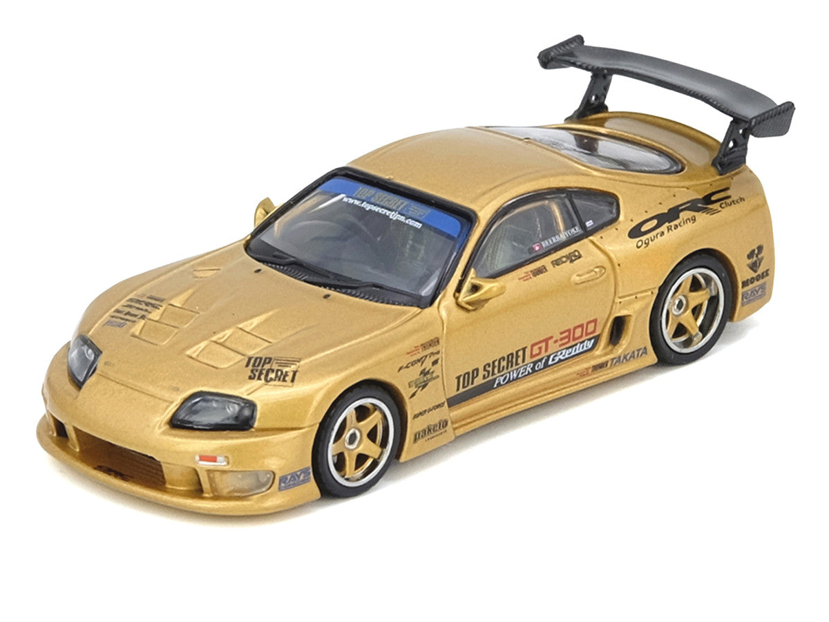 Toyota Supra (A80) "Top Secret Thailand" GT300 RHD (Right Hand Drive) Gold Metallic "Tokyo Auto Salon Kuala Lumpur 2025 Event Exclusive" 1/64 Diecast Model Car by Inno Models LuxuryLifeWay Online Store