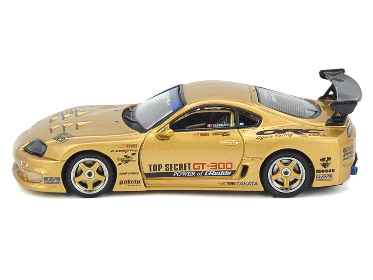 Toyota Supra (A80) "Top Secret Thailand" GT300 RHD (Right Hand Drive) Gold Metallic "Tokyo Auto Salon Kuala Lumpur 2025 Event Exclusive" 1/64 Diecast Model Car by Inno Models LuxuryLifeWay Online Store
