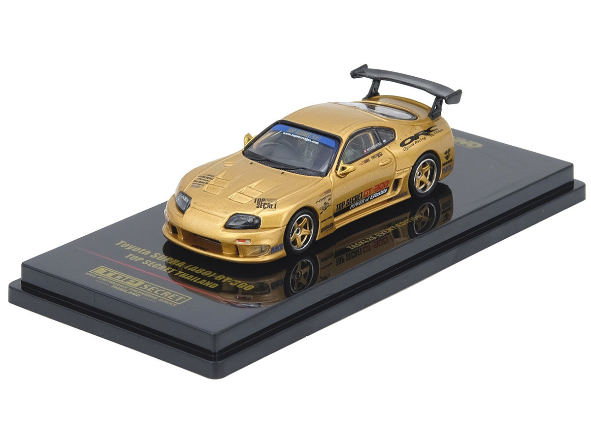 Toyota Supra (A80) "Top Secret Thailand" GT300 RHD (Right Hand Drive) Gold Metallic "Tokyo Auto Salon Kuala Lumpur 2025 Event Exclusive" 1/64 Diecast Model Car by Inno Models LuxuryLifeWay Online Store