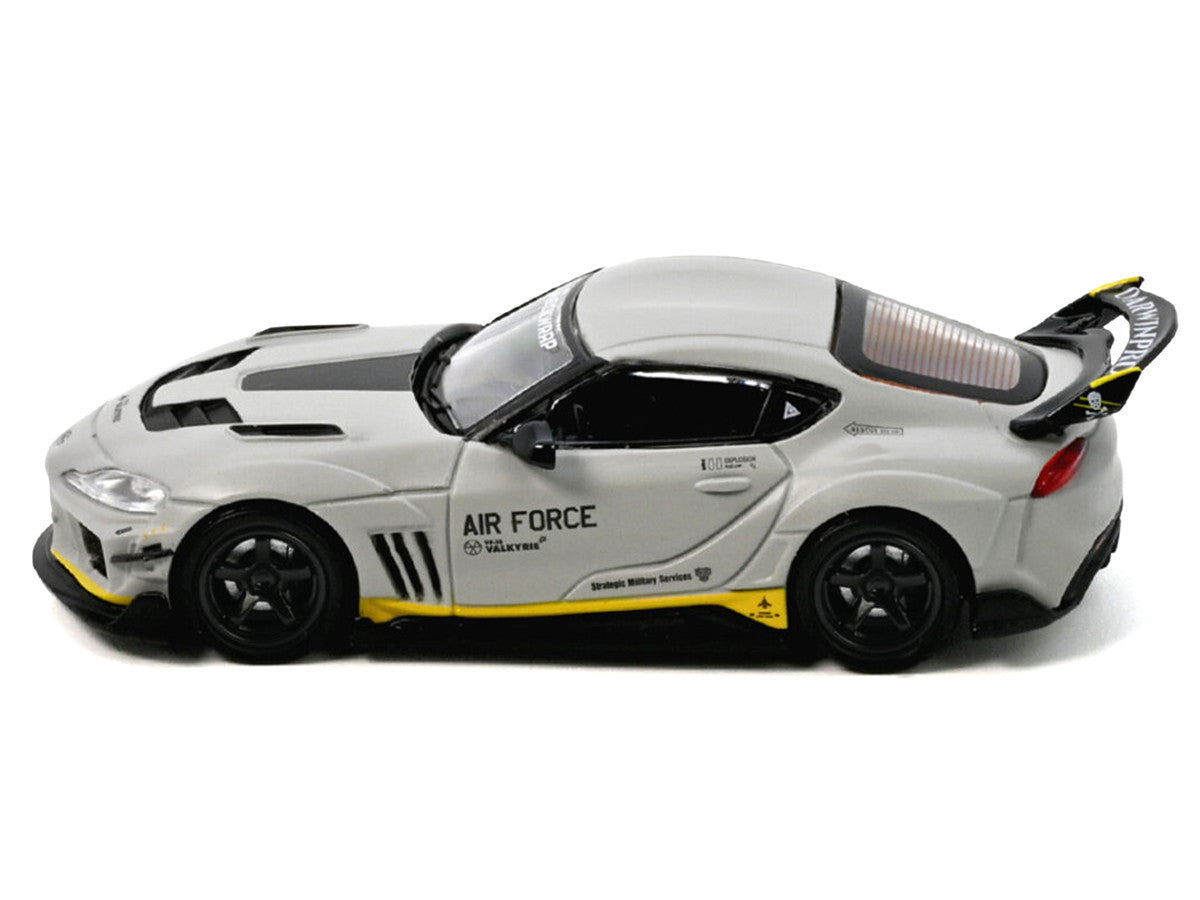 Toyota Supra (A90) WBK DarwinPro "Air Force" Matt Gray with Carbon Accents 1/64 Diecast Model Car by Inno Models LuxuryLifeWay Online Store