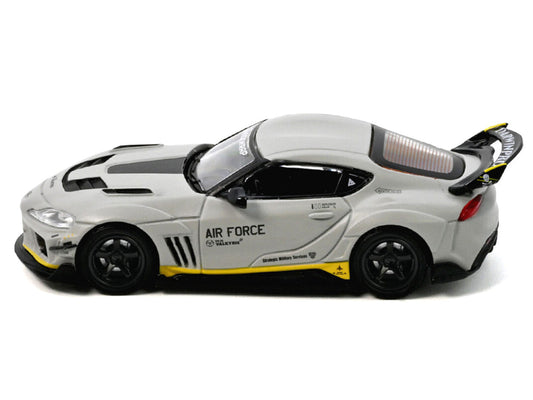 Toyota Supra (A90) WBK DarwinPro "Air Force" Matt Gray with Carbon Accents 1/64 Diecast Model Car by Inno Models LuxuryLifeWay Online Store