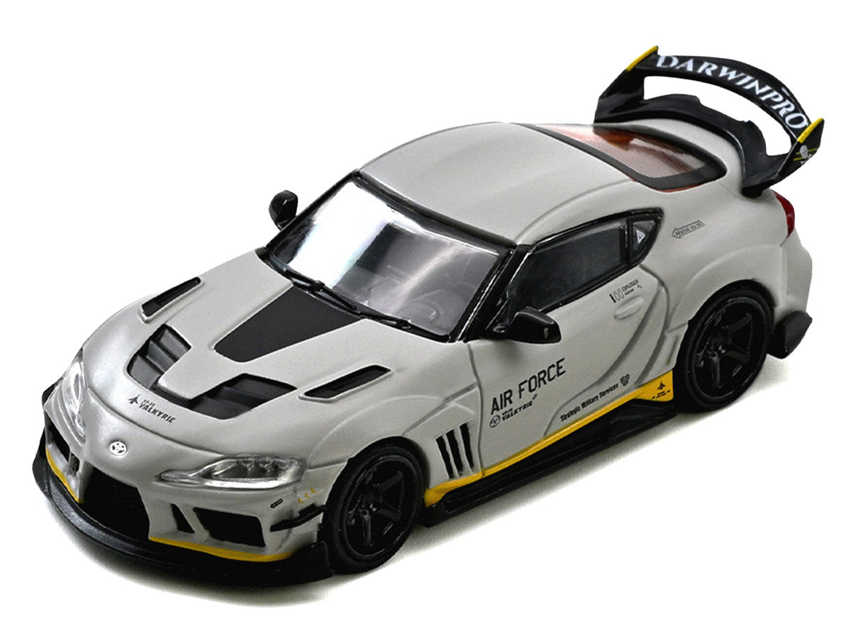 Toyota Supra (A90) WBK DarwinPro "Air Force" Matt Gray with Carbon Accents 1/64 Diecast Model Car by Inno Models LuxuryLifeWay Online Store
