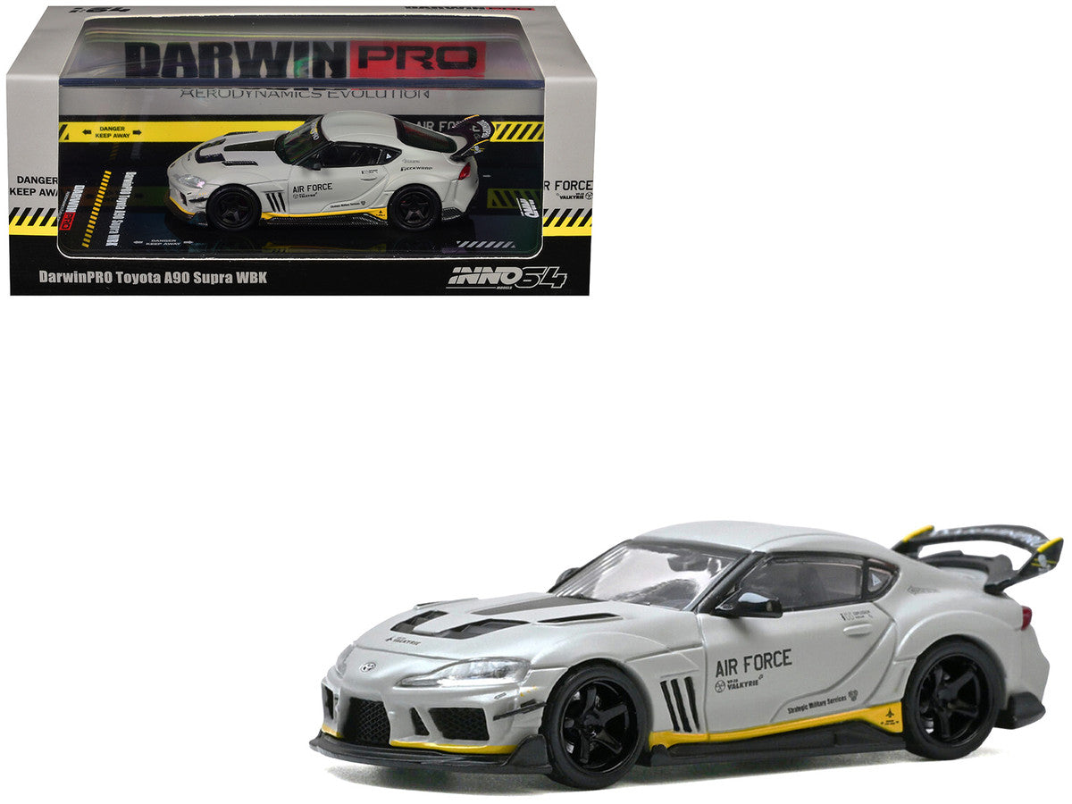 Toyota Supra (A90) WBK DarwinPro "Air Force" Matt Gray with Carbon Accents 1/64 Diecast Model Car by Inno Models LuxuryLifeWay Online Store