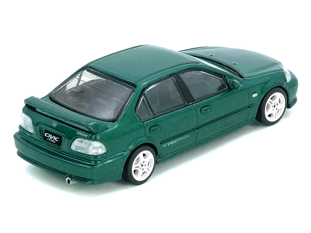 Honda Civic Ferio Si (EK) RHD (Right Hand Drive) Green Metallic 1/64 Diecast Model Car by Inno Models LuxuryLifeWay Online Store