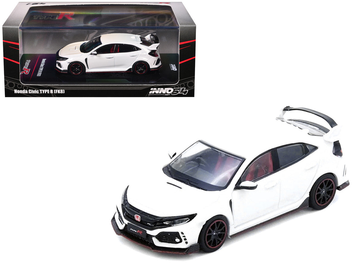 Honda Civic Type R (FK8) RHD (Right Hand Drive) White 1/64 Diecast Model Car by Inno Models LuxuryLifeWay Online Store