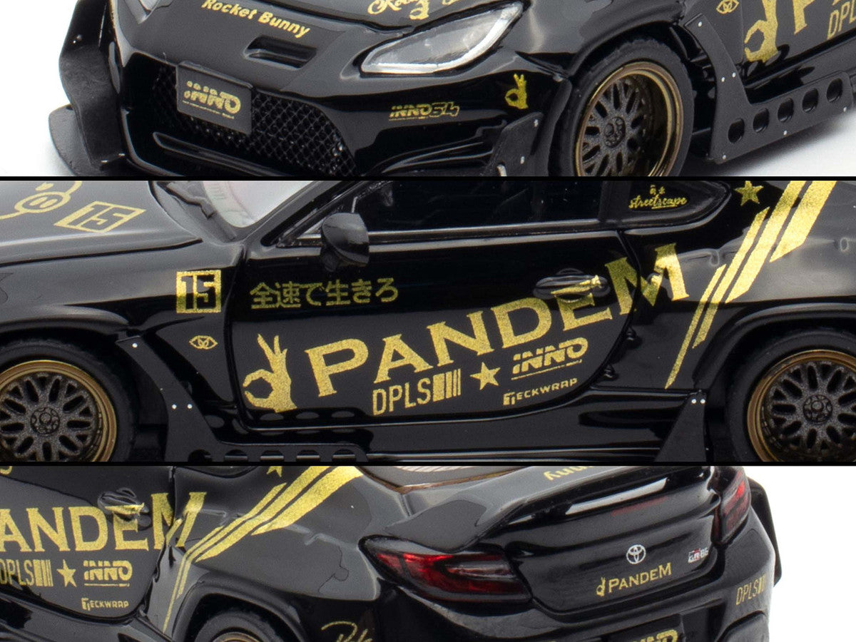 Toyota GR86 "Pandem" RHD (Right Hand Drive) Black with Gold Graphics "Hobby Expo China 2025 Event Exclusive" 1/64 Diecast Model Car by Inno Models LuxuryLifeWay Online Store