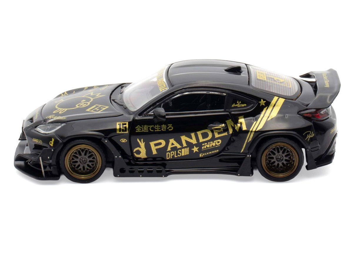 Toyota GR86 "Pandem" RHD (Right Hand Drive) Black with Gold Graphics "Hobby Expo China 2025 Event Exclusive" 1/64 Diecast Model Car by Inno Models LuxuryLifeWay Online Store