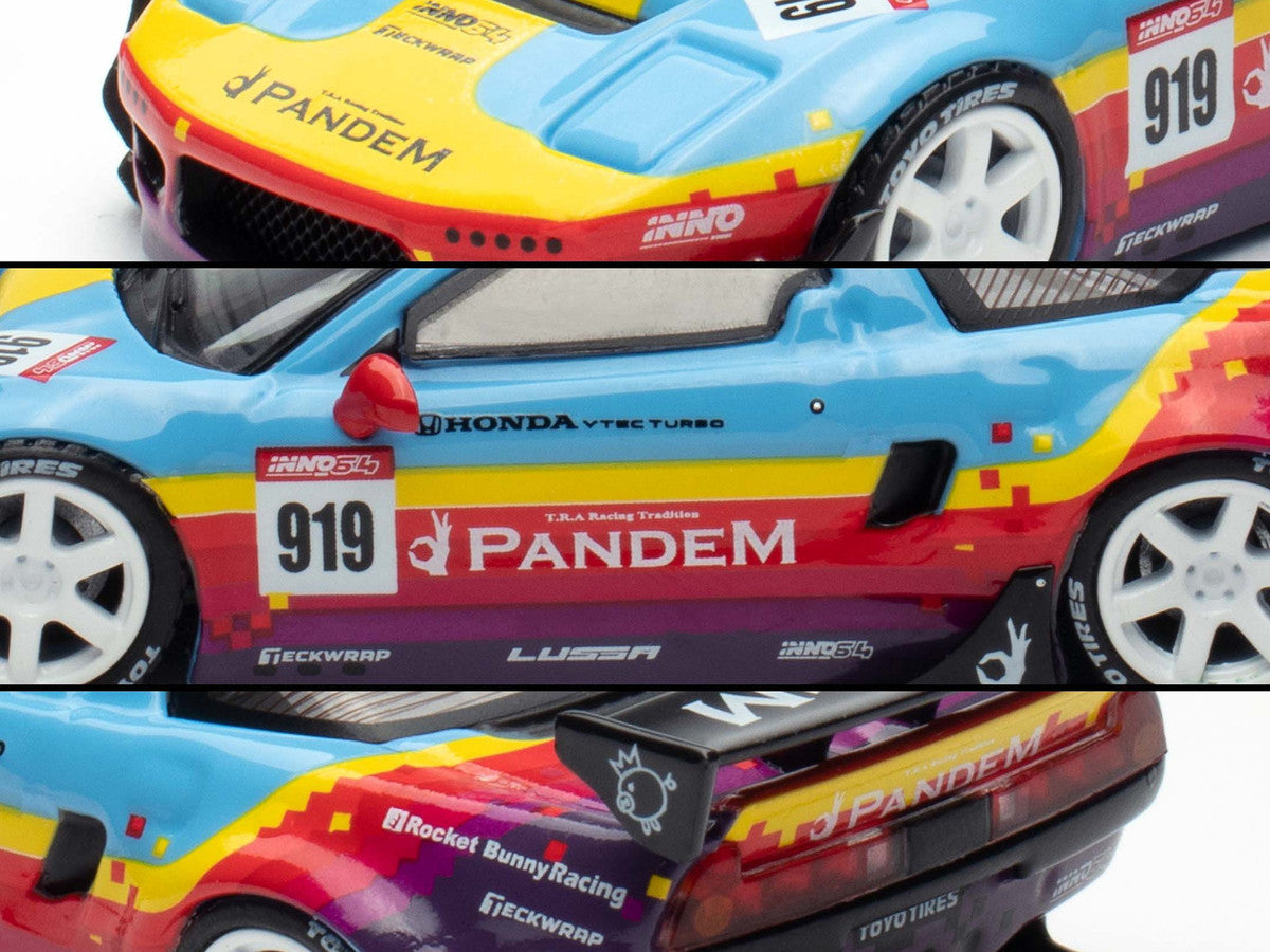 Honda NSX (NA1) #919 "Pandem Rocket Bunny" Light Blue with Graphics "APA XPO 2025 Event Edition" 1/64 Diecast Model Car by Inno Models LuxuryLifeWay Online Store