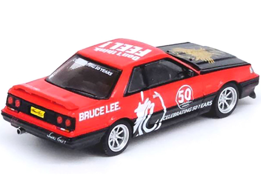 Nissan Skyline GTS-R (R31) RHD (Right Hand Drive) Red with Black Hood "Bruce Lee Legacy 50 Year Anniversary" 1/64 Diecast Model Car by Inno Models LuxuryLifeWay Online Store