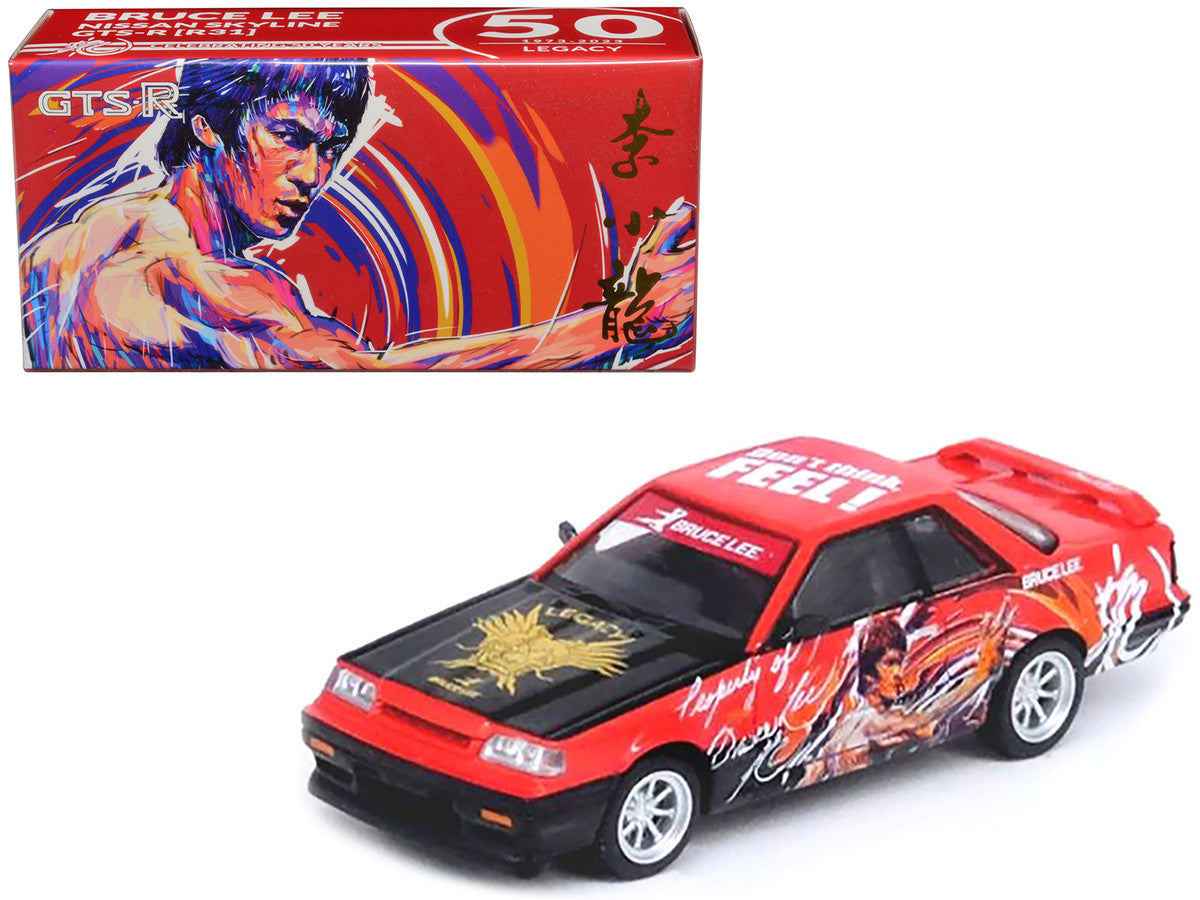 Nissan Skyline GTS-R (R31) RHD (Right Hand Drive) Red with Black Hood "Bruce Lee Legacy 50 Year Anniversary" 1/64 Diecast Model Car by Inno Models LuxuryLifeWay Online Store