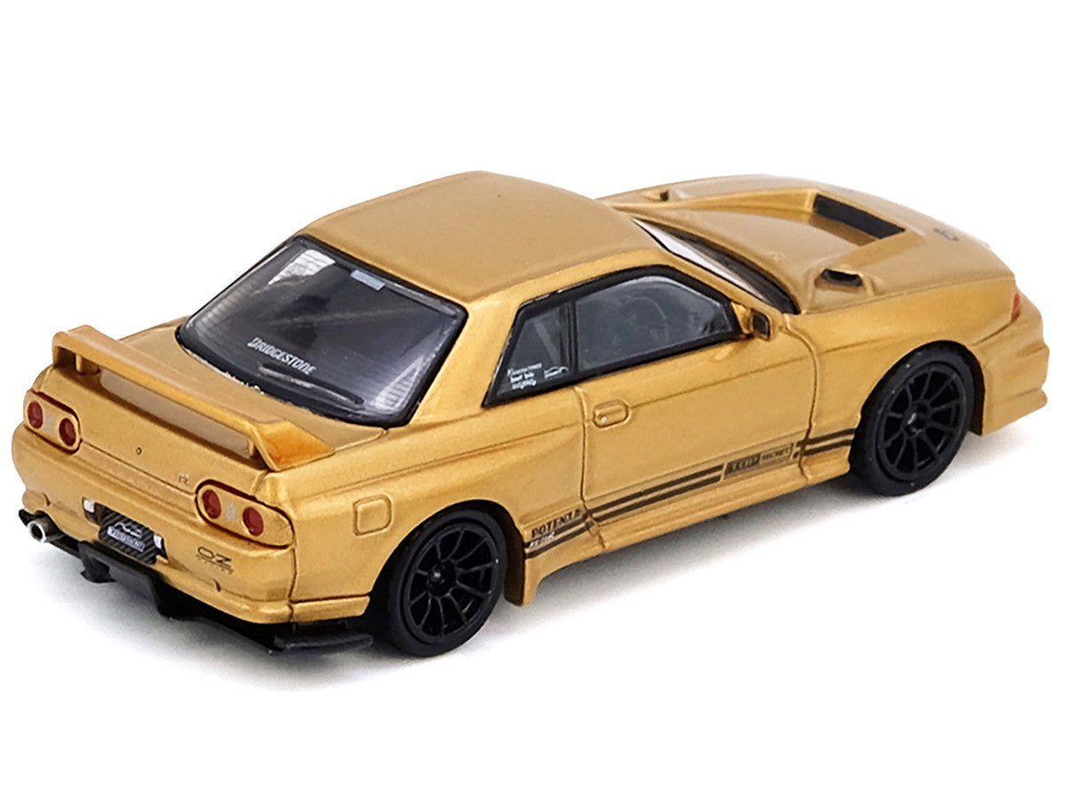 Nissan Skyline "Top Secret" BNR32 GT-R (650R) RHD (Right Hand Drive) Gold Metallic 1/64 Diecast Model Car by Inno Models LuxuryLifeWay Online Store