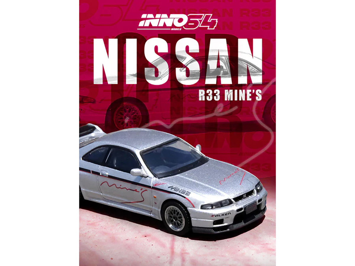 Nissan Skyline GT-R N1 (R33) RHD (Right Hand Drive) "Tuned by Mine's" Silver 1/64 Diecast Model Car by Inno Models LuxuryLifeWay Online Store