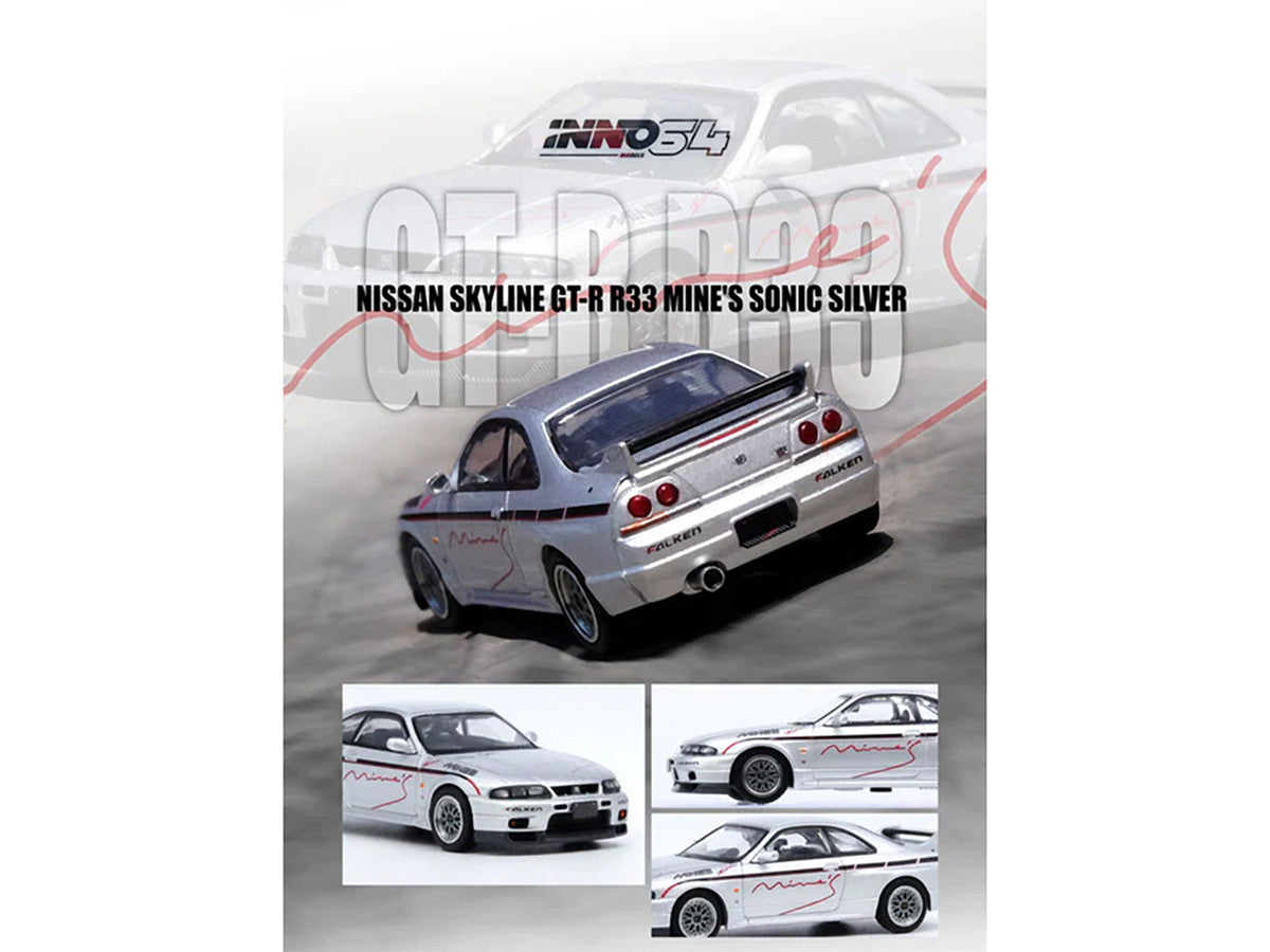 Nissan Skyline GT-R N1 (R33) RHD (Right Hand Drive) "Tuned by Mine's" Silver 1/64 Diecast Model Car by Inno Models LuxuryLifeWay Online Store