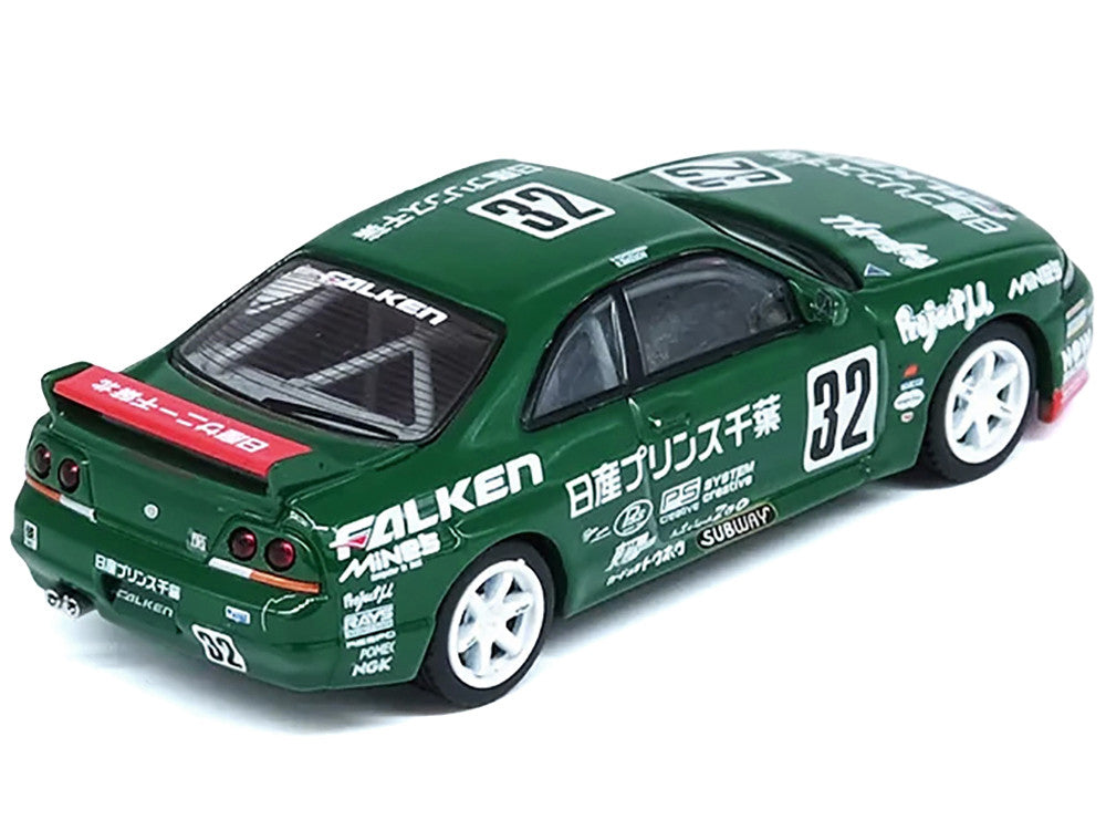 Nissan Skyline GT-R (R33) RHD (Right Hand Drive) #32 "Prince Chiba Falken" N1 Super Endurance Series "Tokachi 24 Hours" (1996) 1/64 Diecast Model Car by Inno Models LuxuryLifeWay Online Store